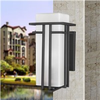 100% Quality Modern Simple European Waterproof Glass Iro Led E27 Outdoor Wall Lamp For Entrance Garden Street Park Porch Light