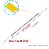 50CM Waterproof  84Leds Double Row Led luces Strip SMD5730 bar light Cool White/Warm white 168Leds/m 12mm PCB DC12V 100pcs/lot