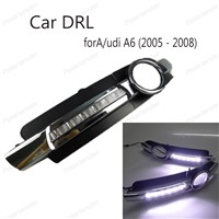 LED white car auto day time running light chrome for Audi A4 B8 A4L DRL daylight fog lamp cover
