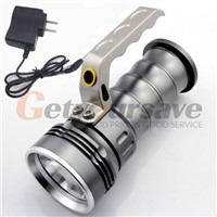 Portable Cree R5 350 lm 5-Mode Lights Police Search Fishing LED Flashlight Handle 18650 +  Charger