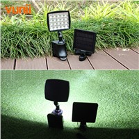 Yunji Waterproof 20 LED Security Solar Light or DC Input Charge PIR Motion Sensor Light Wall Lamp for Path Stairs Garden Outdoor