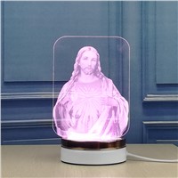 3D table lamp Jesus LED light The Catholic church Christmas gift indoor lighting deak lamp shade bed room desk Office table lamp