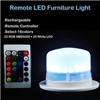1Pc* Remote controlled LED Furniture Light base battery powered Home decoration LED under table lighting wedding table lamps