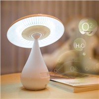 Negative ion air purifying LED lamp,Smoke Cleaner,Rechargeable Touch Control Night Light Mushroom Desk Lamp