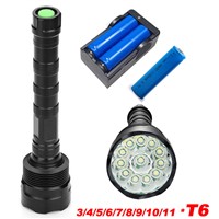 11*XML T6 LED 50000 lumen Outdoor lighting waterproof floodlight flashlight,torch,lantern,camping light, lamp, Hunting