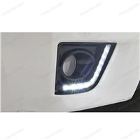 2 pcs Car Styling LED for Toyota Corolla DRL Altis  2014-2015LED Daytime Running Light Fog Lamp car Accessories