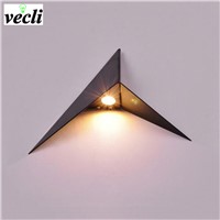 Creative triangle wall lamp led wall light bedroom bedside living room aisle stair background lighting bra wall sconce led light