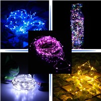 5 Colors 100 LED Starry String Lights Fairy Micro Copper Wire Battery Powered for Christmas Wedding Holiday Party Decoration 10M