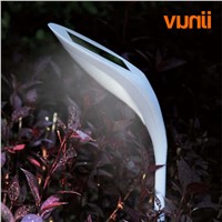 4X Yunji Waterproof IP65 LED Solar powered Lawn lamp outdoor decorative Leaf Shaped decoration solar bollard light