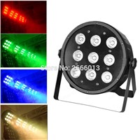 8pcs/lot  High Power 9x12W 4in1 RGBW Led Stage Light LED Flat SlimPar Quad Can DMX512 Stage Lights Business Lights Led Flat Par