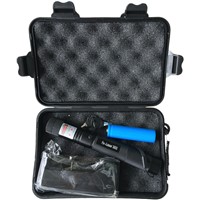 1set Laser 303 High power 532nm Pointer Burning Match Laser Pen with Safe Key Green Red laser + 18650 battery+charger +Box