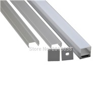 10 X 1M Sets/Lot U style Anodized LED tape strip profile with plate AL6063 Aluminium led channel profile for ceiling lights