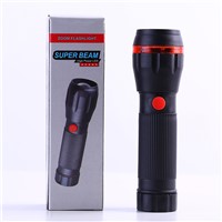 New Powerful led flashlight Lampe Torche Camping Outdoor Biking Supply by 3*AAA Battery Plastic Flashlight Red/Green/Yellow/Grey