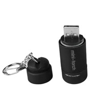 1pc Mini Keychain Pocket Torch USB Rechargeable Light Flashlight Lamp 0.5W 25Lm Multicolor Mini-Torch new arrival