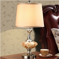 Modern Mediterranean Sea Creative Fashion Glass Fabric Led E27 Table Lamp For Wedding Deco Living Room Bedside H 58cm 1215