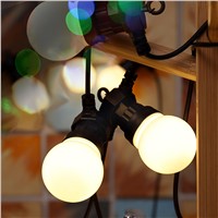 Nolvety Waterproof 20 Globe Clear/Milky Globe G50 Connectable Outdoor Use Festoon Party String Christmas Holiday Garland Lights
