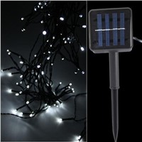 EWS 100 LEDs White Light Strip Light Solar String lights for Garden 17 m