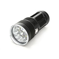 30000LM 12 XM-L T6 LED Flashlight Lamp +Battery +Charger Aluminum Coated Glass Lens Torch Outdoor Camping Lights