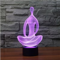 LED Small Night Light Bedside Table Lamp 3 D Visual Atmosphere Lamp Creative Products
