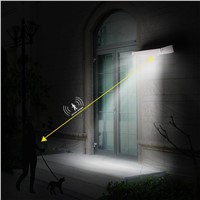 Lumiparty Solar Motion Activated Lights Outdoor 760 Lumen 48 LED Solar Lamp Waterproof Metal Wireless Outdoor Security Wall Lamp
