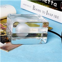 Horsten Creative Glass Table Lamp 220V Ice Cube Lamp Modern Block Ice Cubes Table Bedside lamps For Bedroom Study Coffee Shop