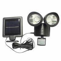 Solar Powered Panel LED Street Light PIR Motion Sensor Lighting Outdoor Waterproof Path Wall Emergency Security Dural Head Lamp