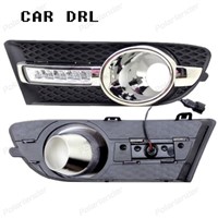 2pcs Daytime Running Lights LED DRL With Fog Lamp Cover Case for Buick Excelle GT High Configuration 2010 -2013