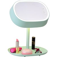 Horsten Fashion Rechargeable LED Table Lamp Makeup Mirror With Lights Smart Home Lights Desktop Bedside Lamp Decor Birthday Gift