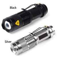 Mini LED Flashlight ZOOM 3W 300LM Waterproof Lanterna LED 3Modes Zoomable Torch 3.7V AA 14500 battery Flashlight P34