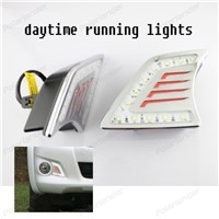 2 pcs/lot Fog Lamp Cover Kits LED Daytime Running Lights For Toyota Vgo 2012 2013 2014 2015 White DRL Light