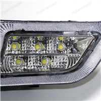 2 pcs Car accessory auto led Daytime Running Lights DRL Front Fog Lamp for T/oyota H/ighlander 2009-2011 car-styling