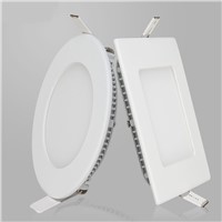 1 pce real full watt 3W 4W 6W 9W 12W 15W 18W 24W round and square LED panel light ceiling recessed spot lamp,board led lamp