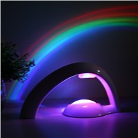Novelty LED Colorful Rainbow Night Light Romantic Sky Rainbow Projector Lamp luminaria Home bedroom light