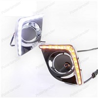1 pair car styling LED High brightness guide DRL led fog lamps daytime running light For Toyota Levin 2014-2015