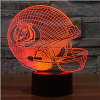 NFL Cincinnati Bengals 3D Night Light 7 color changing acrylic USB table desk Lamp touch switch light decor party gift IY803659