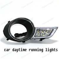 2 PCS LED Light Daytime Running Lights DRL Front Fog Lamp Case for Toyota Highlander 2009-2011