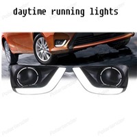 1 pair daytime running light High brightness guide car styling For Toyota Vios 2014-2015 LED DRL led fog lamps