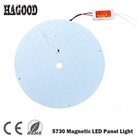 100pcs 180-265V 10W 15W 18W 21W 25W 35W 45W LED Panel Lamp Round Magnetic LED Ceiling Panel Light Plate Aluminium Board