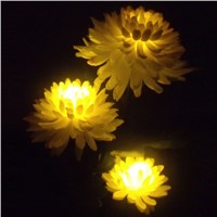 3 LED Solar Power Light Chrysanthemum Flower Garden Yard Lawn Path Outdoor Lamp Sunlight Flower Lamp Decoration