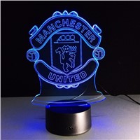 3D LED Night Light Lampara Futbol USB Novelty Gift Football Club RGB LED Night Light 7Color Desk Lamp Decor Kids Table Lamp