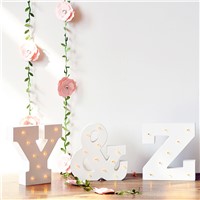 Novelty LED Lights 3D Wood Alphabet Combined A-Z Night Light Letters Battery-operated Romantic Wedding Decorative Party Light