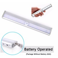 10 LED IR Infrared Intelligent Portable Bar Light Motion Detector Wireless Sensor Closet Cabinet Light Lamp Rechargeable Sensor