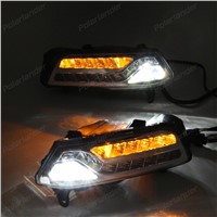 2 pcs/lot Auto part car accessory Daylight Led DRL Daytime Running lights for V/olkswagen P/olo 2014-2015 fog lamp cover