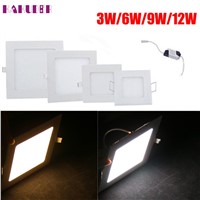 High Quality  3/6/9/12W Dimmable LED Recessed Ceiling Panel Down Light Bulb Lamp