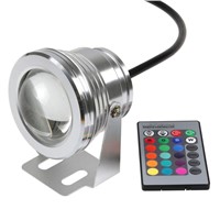 Remote Control 10w 12v Water Resistant RGB LED Underwater Light Lamp for Landscape Fountain Pond Lighting ALI88