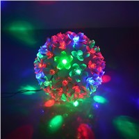50 LED RGB Christmas Tree Decoration Light Colorful Flowers Ball Fairy Light Flash Lamp For Party Wedding Festival
