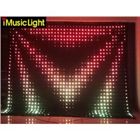 P10 3M*4M LED Video Curtain Star Cloth  Matrix LED Backdrop Wedding Stage DJ Pub PC/DMX Control