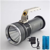 Big Size Waterproof XPE Q5 Power Search Flashlight Rechargeable Flash Light Torch Lantern For Hunt With 18650 battery charger