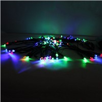 FRLED 100LEDS 12M Outdoor Solar Aluminum Panel LED String Garlands Lights Fairy Holiday Christmas Party Garden Waterproof Lights