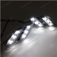 2 pcs Car ACCESSORY Fog Lamp DRL led Daytime Running Lights for P/eugeot 301 2014-2015